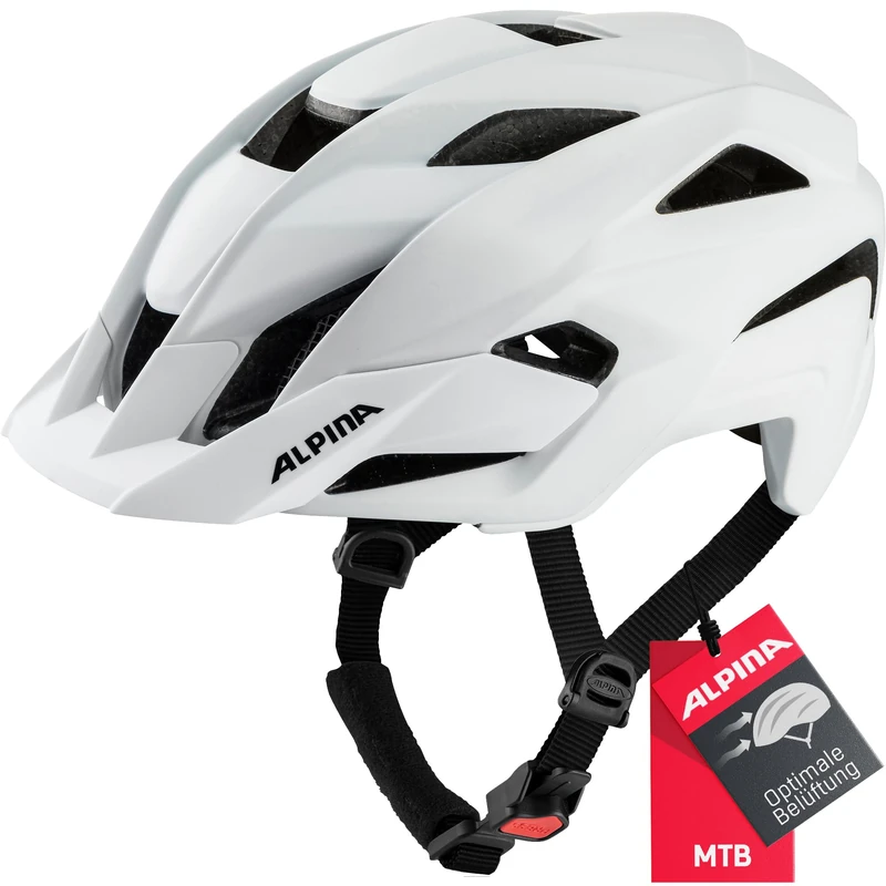 ALPINA Unisex - Adult, KAMLOOP cycling helmet, white matt, 51-55 cm