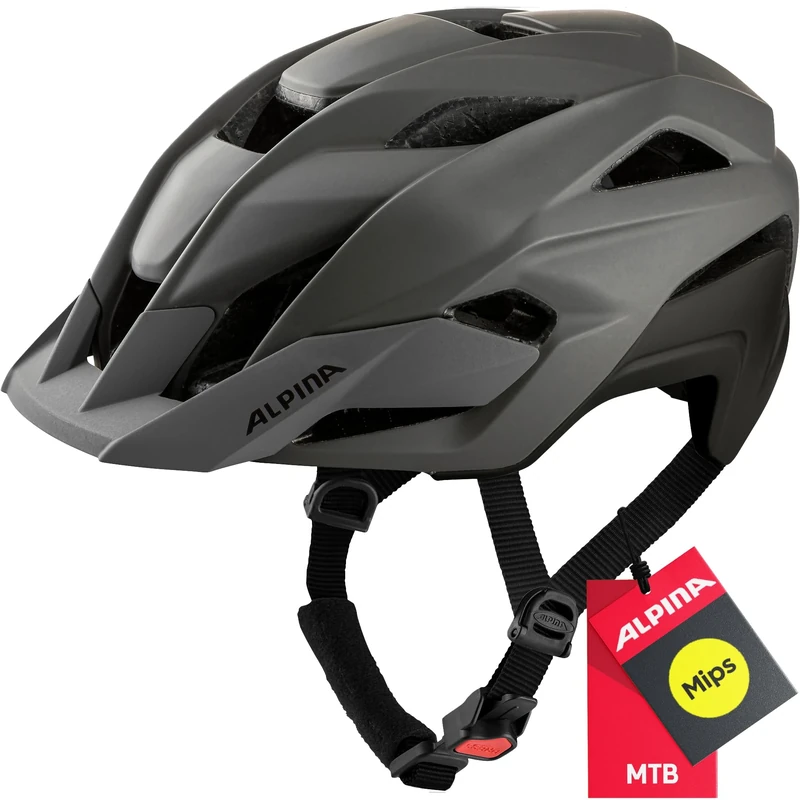 ALPINA Unisex - Adult, STAN MIPS cycling helmet, coffee-grey matt, 51-55 cm