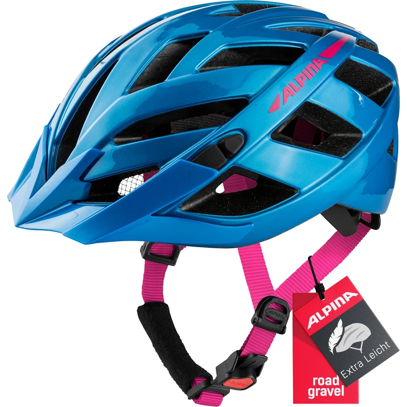 ALPINA Unisex - Adult, PANOMA 2.0 cycling helmet, true blue-pink gloss, 56-59 cm