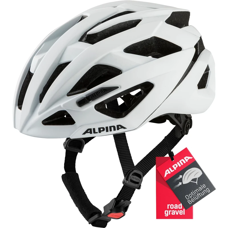 ALPINA Unisex - Adult, VALPAROLA cycling helmet, white matt, 51-56 cm