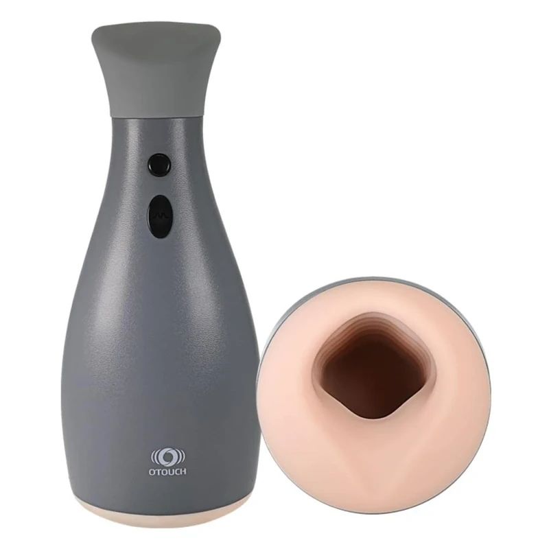 OTOUCH Ninja2 Masturbator – Automatic Masturbator for Men with 7 Vibration Modes – Silicone Adult Toys for Men - Splashproof and Quiet Mens Toys Adult Pleasure – Grey - Image 1