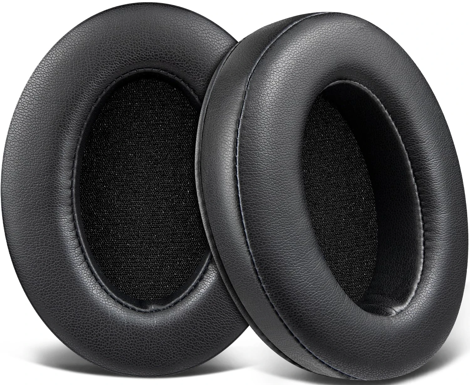 SOULWIT Protein Leather Earpads Cushions for Audio-Technica ATH M50X/M40X, HyperX Cloud/Alpha, SteelSeries Arctis, Ear Pads for Sony MDR-1ABT/1RBT/1RNC/7506, Turtle Beach Stealth 420X/600 - Black
