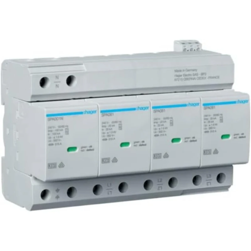 Hager Meter cabinet APZ detached house 3.HZ, ready for connection, SLS, FI, LS, OE protection, 40A SLS