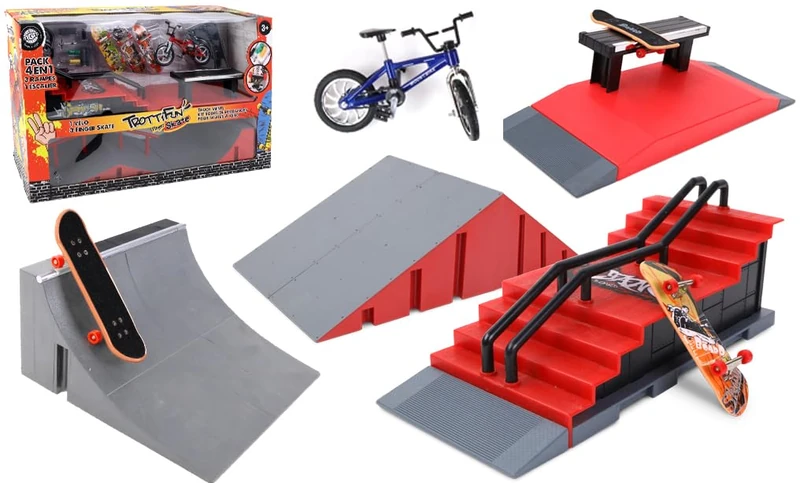Trottifun - Finger Skate, 031439, Red, Grey