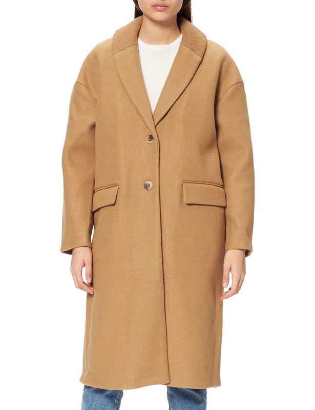VILA Women's VICALLEE WOOL COAT/SU - NOOS Coat, Tigers Eye, 42