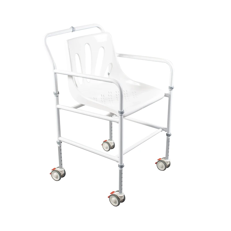 NRS Healthcare NUVO Shower Chair for Extra Support- Flat Pack, White (P64491)