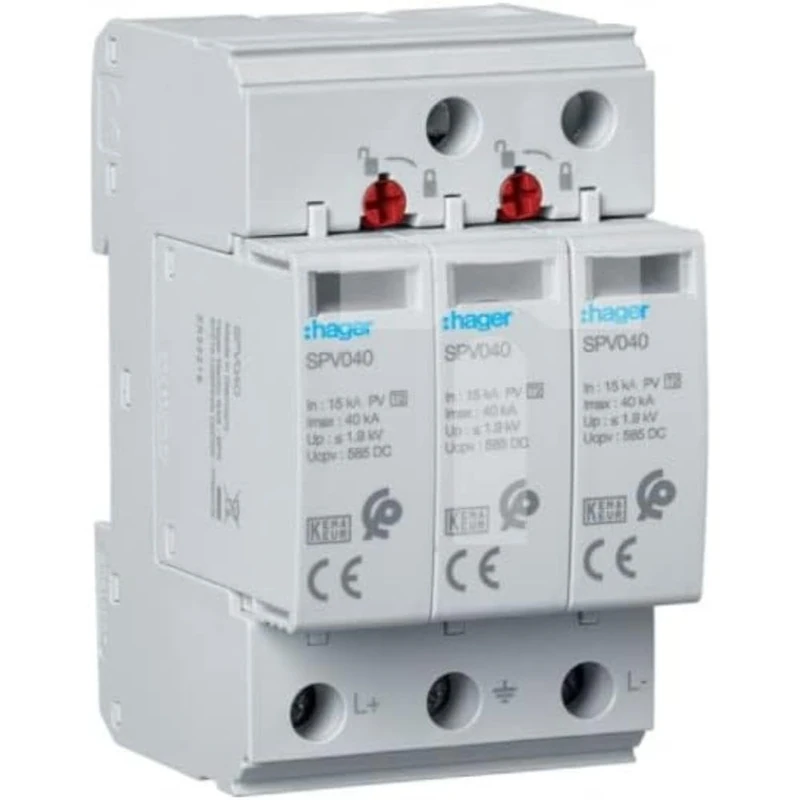 Überspannungsableiter C Typ 2 PV 3P In 15kA Imax 40kA 3,7kV 1000V DC SPV340