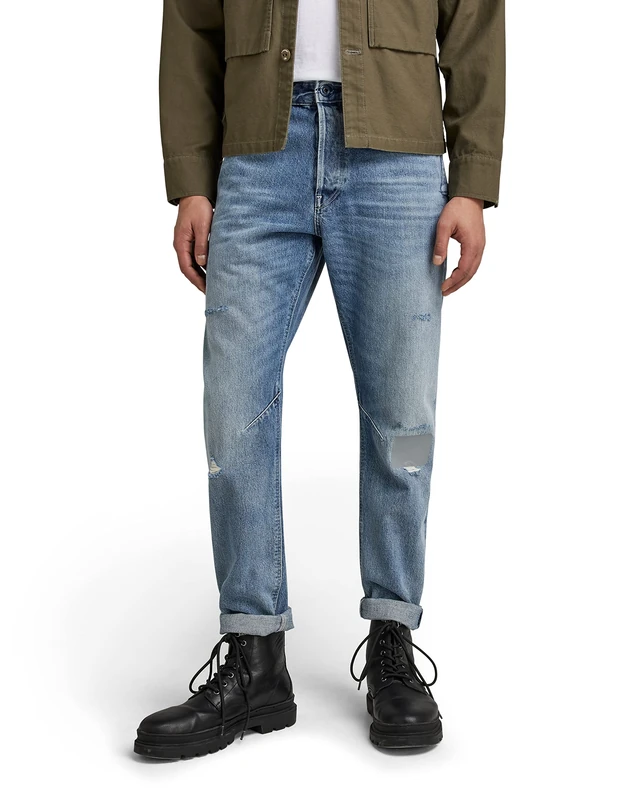 G-Star Men's A-Staq Tapered Jeans, Blue (sun faded air force blue destroyed D20005-C967-C948), 33W / 34L