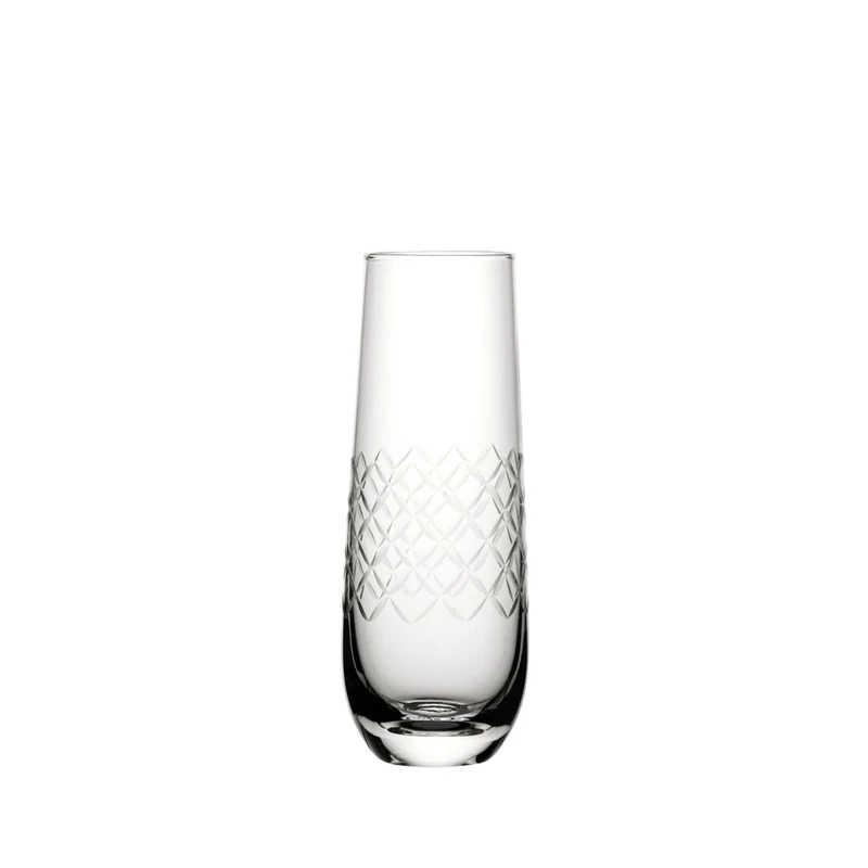 Utopia Raffles Diamond Champagne Glasses 300ml (Pack of 6)