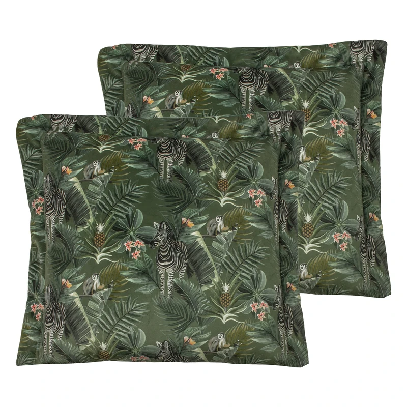furn. Manyara Twin Pack Polyester Filled Cushions, Zebra, 50 x 50cm