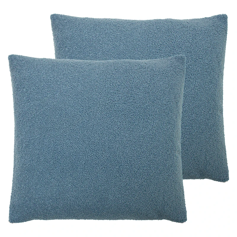 furn. Malham Twin Pack Polyester Filled Cushions, Wedgewood, 50 x 50cm