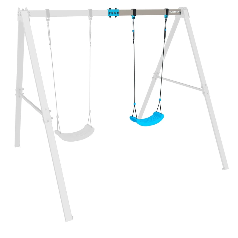 HUDORA Vario Swing - Extension Module Swing for Children - Additional swing set with height-adjustable ropes for up to 50kg per swing - Outdoor playground equipment with optional extension