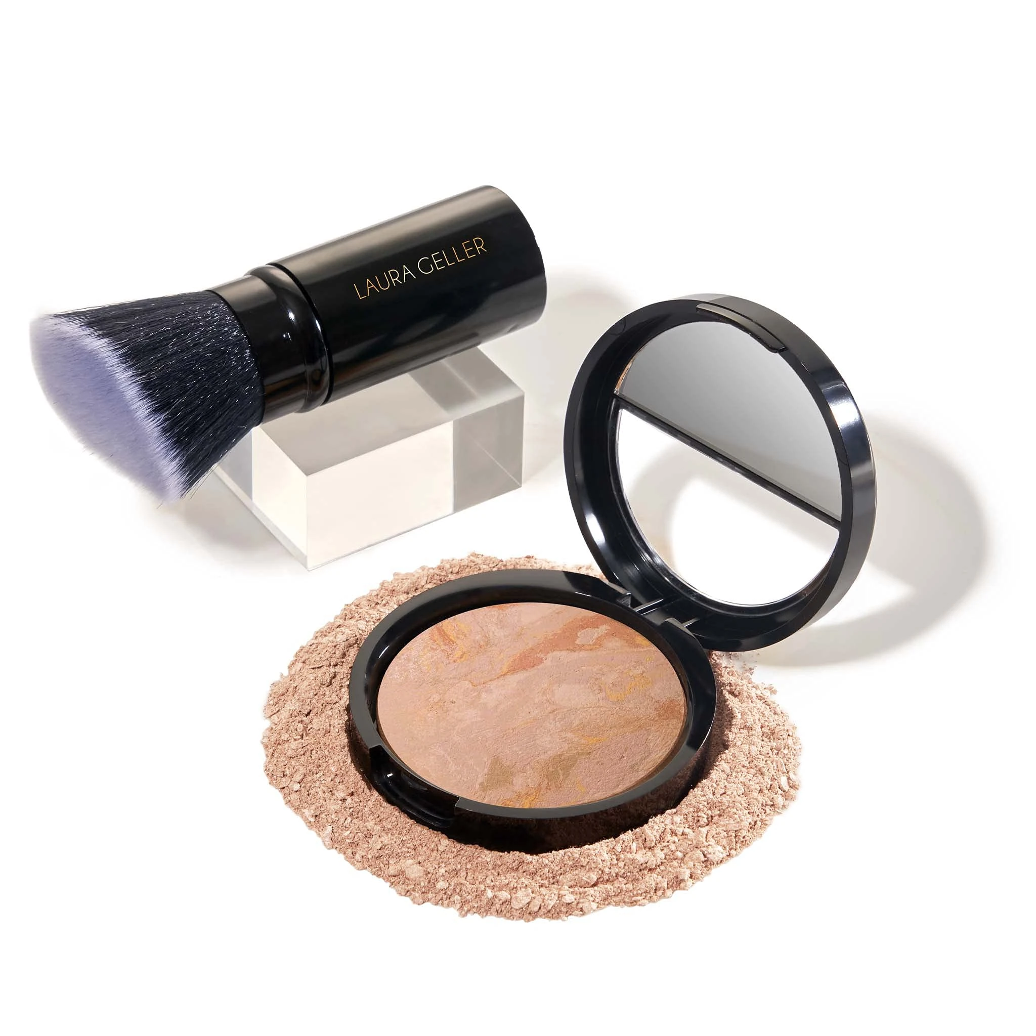 LAURA GELLER NEW YORK 59mm Baked Balance-n-Brighten Foundation with Kabuki Brush Makeup Set, Fair