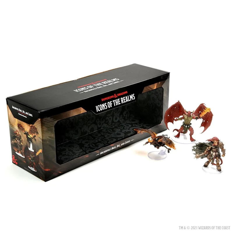 WizKids Dungeons and Dragons Icons of the Realms Miniatures, Archdevils - Bael, Bel, and Zariel, DnD Miniatures
