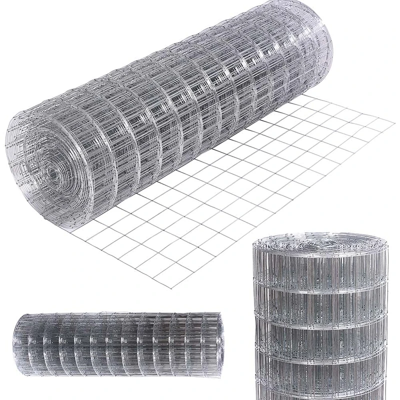Bakaji Welded Wire Mesh Height 100 cm Length 25 m Mesh 50 x 75 mm Galvanised for Fence and Cages Metal Animals DIY Gardening