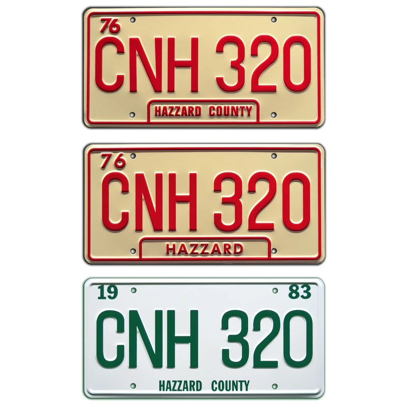 Dukes of Hazzard | CNH 320 | Metal Stamped License Plates - Image 1