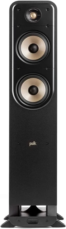 Polk Audio Signature Elite ES55 High-Resolution HiFi Floorstanding Speaker for Home Cinema, Compatible with Dolby Atmos and DTS: X (One Piece), Black, 20.32 x 30.48 x 104.14 cm, 19.96 Kilograms