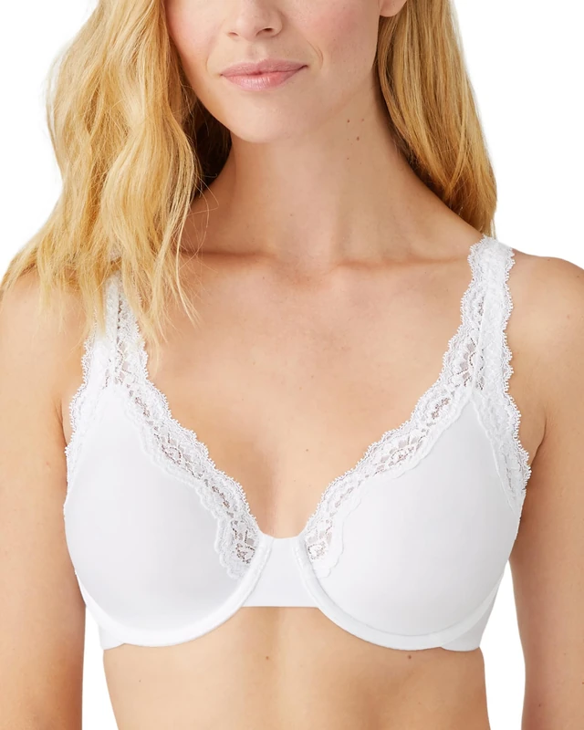 Wacoal Women's Plus Size Softly Styled Full Figure Underwire Bra, White, 32DD