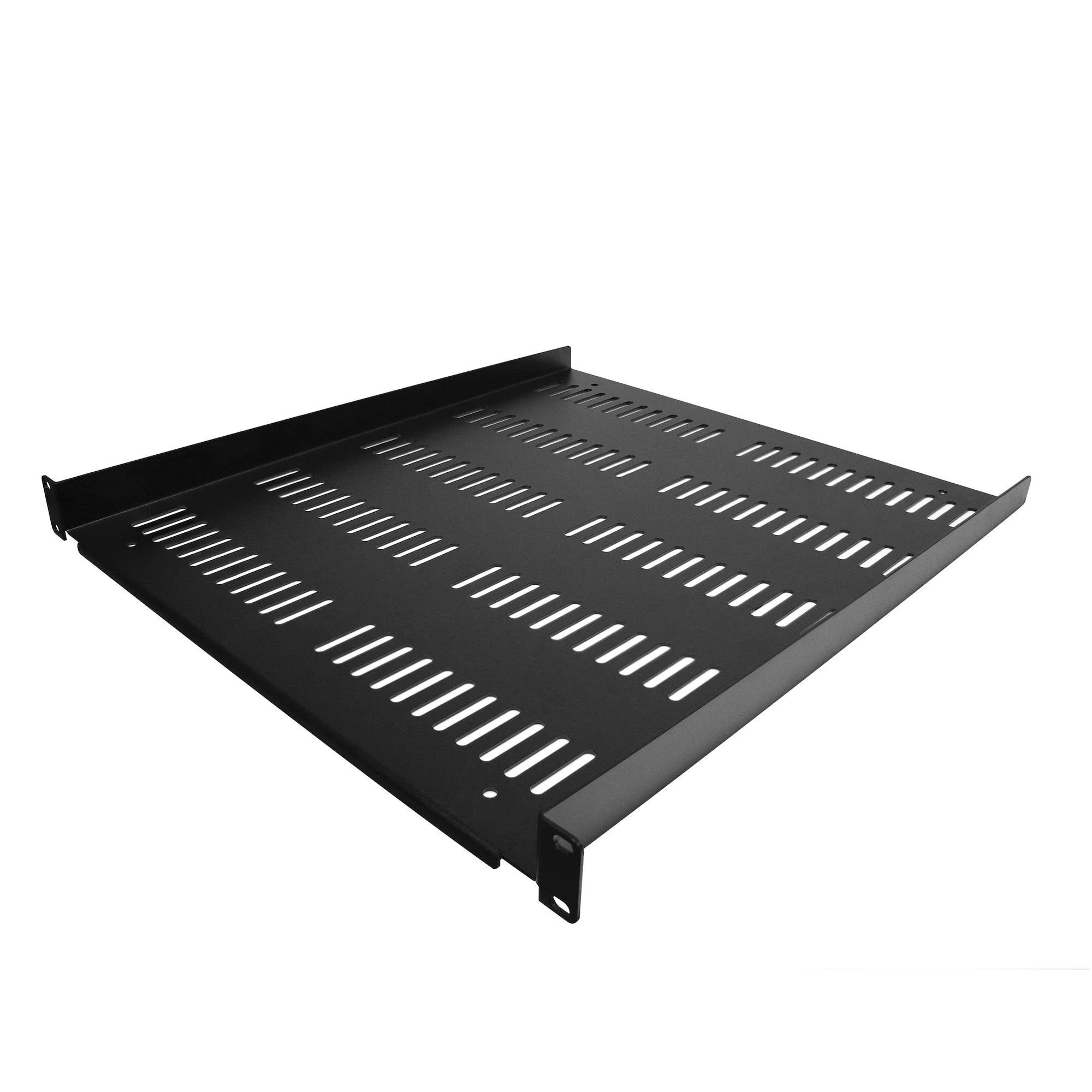 StarTech.com 1U Server Rack Shelf - Universal Vented Rack Mount Cantilever Tray for 19" Network Equipment Rack & Cabinet - Durable Design - Weight Capacity 55lb/25kg - 20" Deep (SHELF-1U-20-FIXED-V)