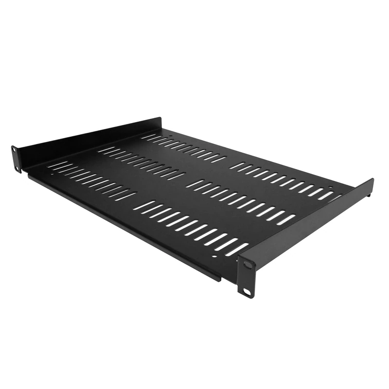 StarTech.com 1U Server Rack Shelf - Universal Vented Rack Mount Cantilever Tray for 19" Network Equipment Rack & Cabinet - Durable Design - Weight Capacity 55lb/25kg - 12" Deep (SHELF-1U-12-FIXED-V)