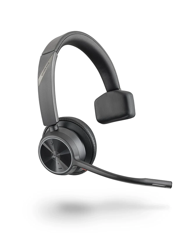 Poly - Voyager 4310 UC Wireless Headset (Plantronics) - Single-Ear Headset w/ Mic - Connect to PC/Mac via USB-A Bluetooth Adapter, Cell Phone via Bluetooth - Works with Teams (Certified), Zoom & More