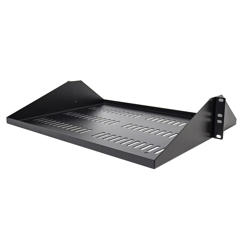 StarTech 2U Vented Centre-Mount Shelf, 14in, 200lb (SHELF-2U-14-CENTER-V) - Image 1