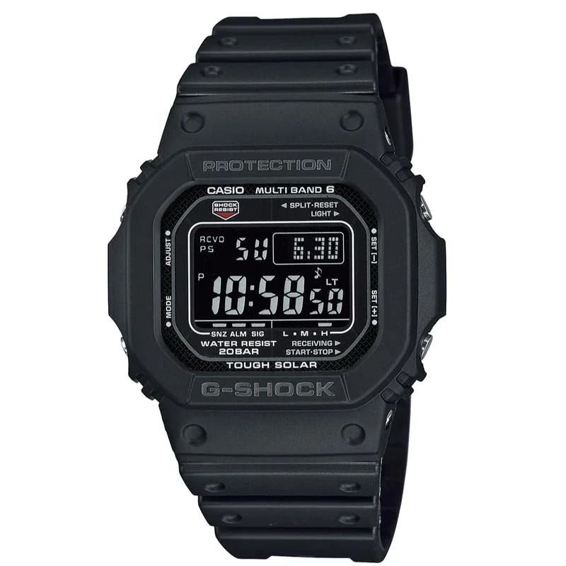 Casio GW-M5610U-1BER 43mm Solar Watch - Black Digital Dial, Black Strap