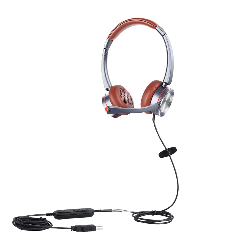 Mairdi USB Headset with Microphone Noise Cancelling, Stereo PC Headphones for Computer Office Call Center Business Conference Calling Skype Teams Voip Softphone Chat, Pro Mic for Dragon Nuance