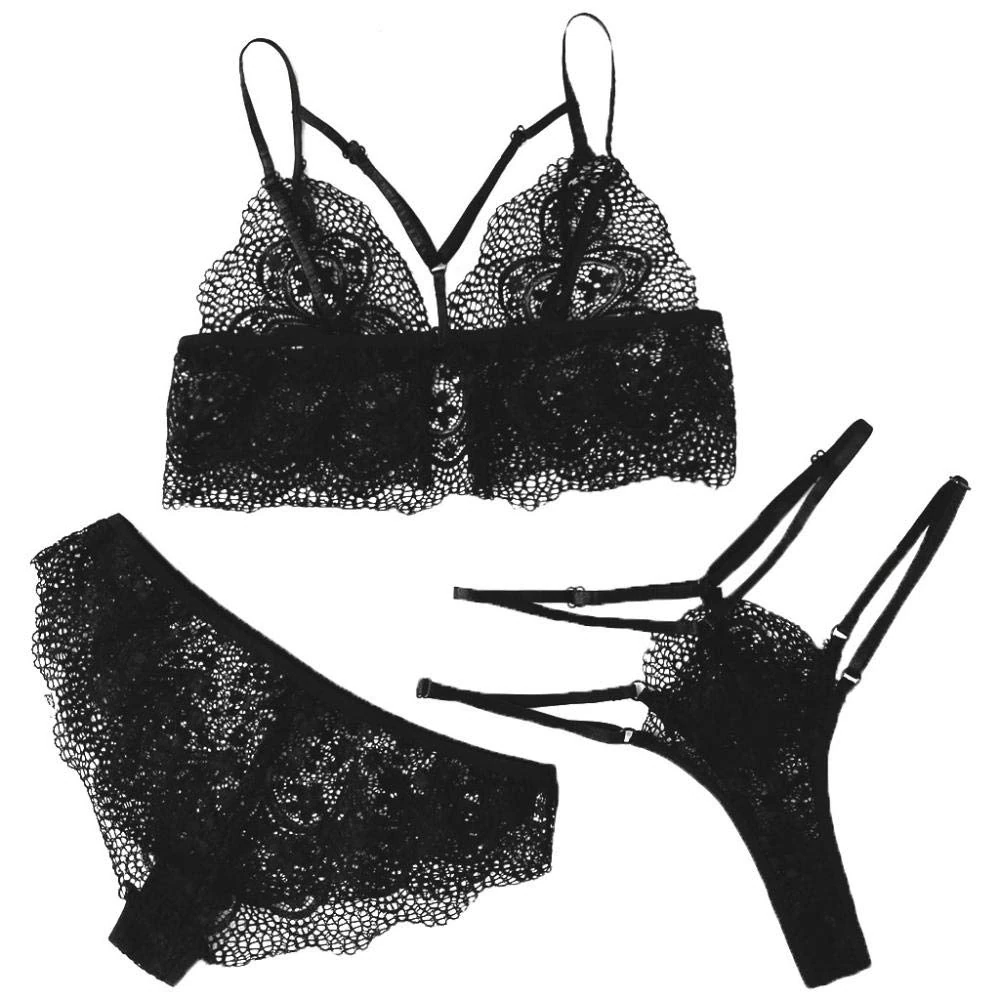 KSDFIUHAG Women's Lingerie Lingerie for Women Sexy Womeny Lace Lingerie Erotic Perspective Underwear Panties Sets Porno Baby Costumes-Black_XL