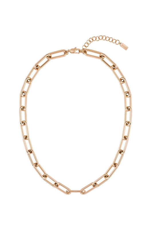 BOSS Jewelry Women's TESSA Collection Link Necklace in Carnation Gold - 1580200