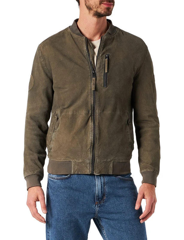 camel active Men's 431720/7L12 Jacket, Grau, 60