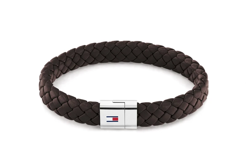 Tommy Hilfiger Jewelry Men's Braided Leather Bracelet Brown - 2790330 - Image 1