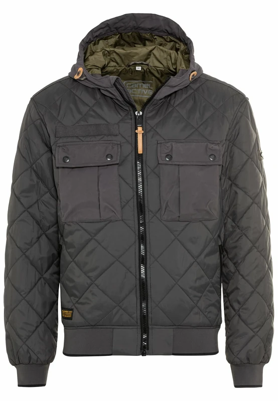 camel active Men's 430610/7U99 Jacket, Grau, 52