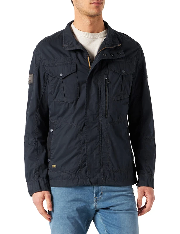 camel active Men's 430010/7579 Jacket, Blau, 30