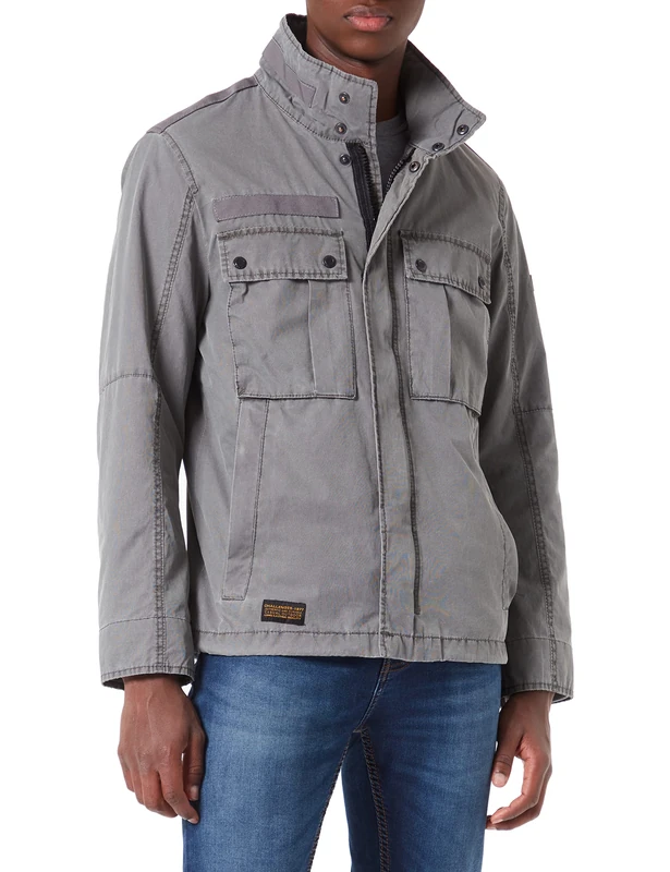 camel active Men's 430800/7U64 Jacket, Grau, 25