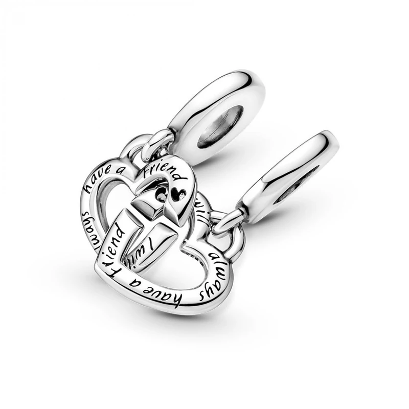 Pandora Linked Sister Hearts Split Dangle Charm 799538C01