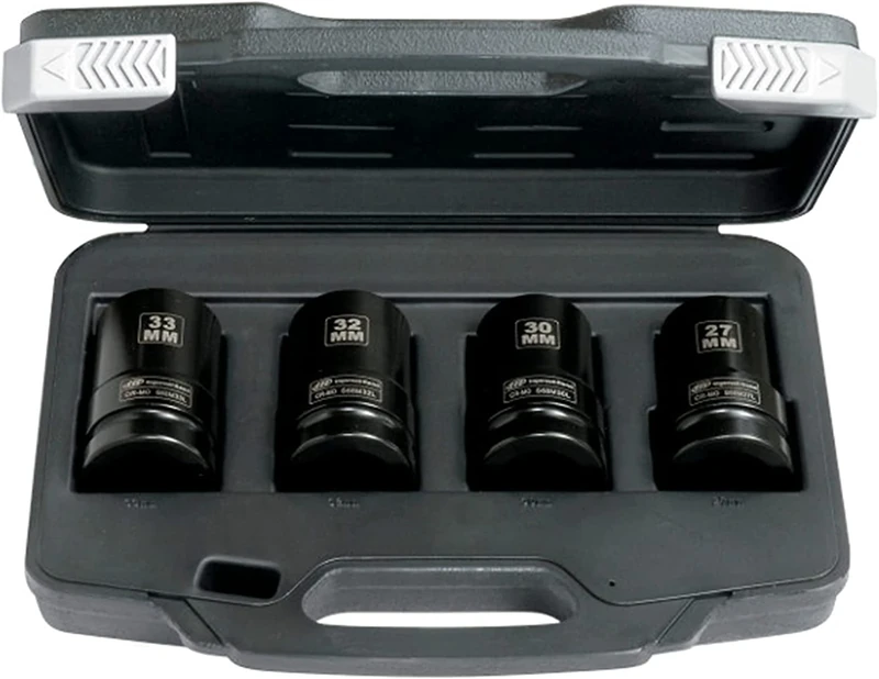 Ingersoll Rand Metric Universal Impact Socket Set SK8M4LN, 1" Drive, for Impact Wrench, Set of 4 pcs