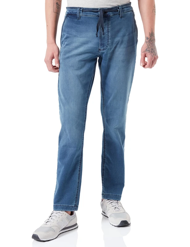 camel active Men's 477865/7D21 Dress Pants, Indigo, 34W / 30L