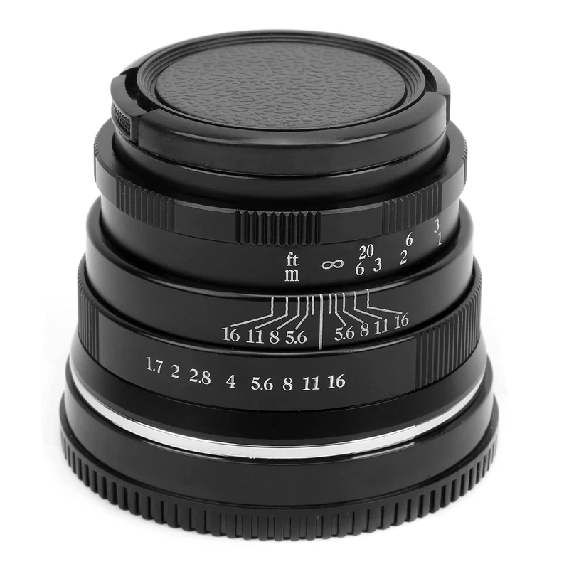 Goshyda Large Aperture Lens, 35mm F1.7 E Mount, Portrait Fixed Focus Manual Lens, for A3000 A6500 A6300 A6400 A6000 A5100 A5000 NEX-3 NEX-3N NEX-3R NEX-C3 NEX-5K NEX-5 NEX- 6(black)