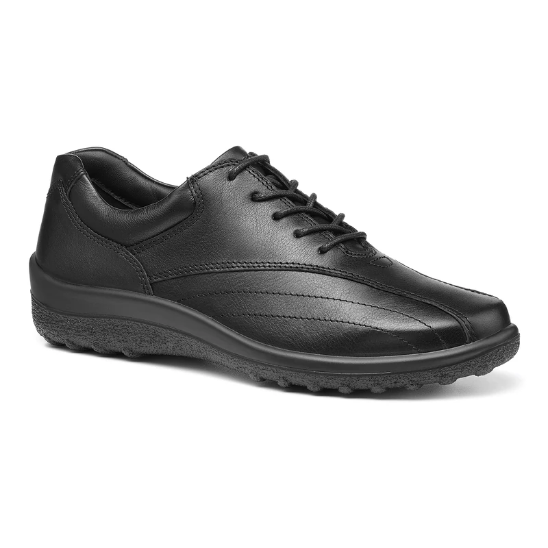 Hotter Tone II Women's Casual Classic Bowling Shoe with Decorative Stitching and Sporty Grippy Sole in Soft Leather and Suede Wide EE Fit 7 UK
