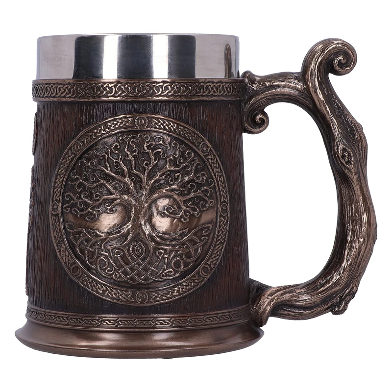 Nemesis Now Tree of Life Tankard 16cm, Resin, Bronze