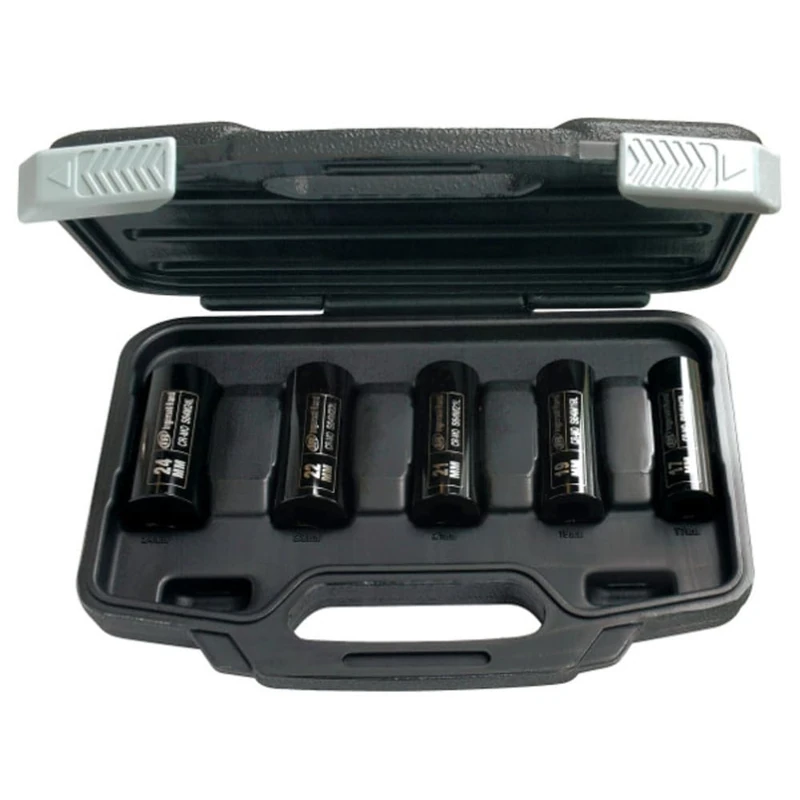Ingersoll Rand SK4M5LN Metric Deep Impact Socket Set – 1/2" Drive, Set of 5, Heavy-Duty Design for Superior Performance