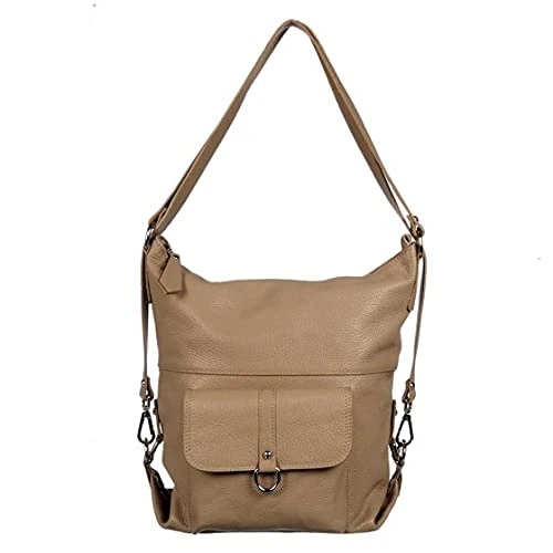 Puccio Pucci Women's TRLBC100294 Leather Bag, Taupe, 33x29x14