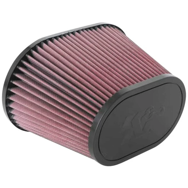 K&N Universal Clamp-On Air Filter: High Performance, Premium, Washable, Replacement Filter: Flange Diameter: 3.5 In, Filter Height: 5.5 In, Flange Length: 0.75 In, Shape: Oval Tapered, RU-5040