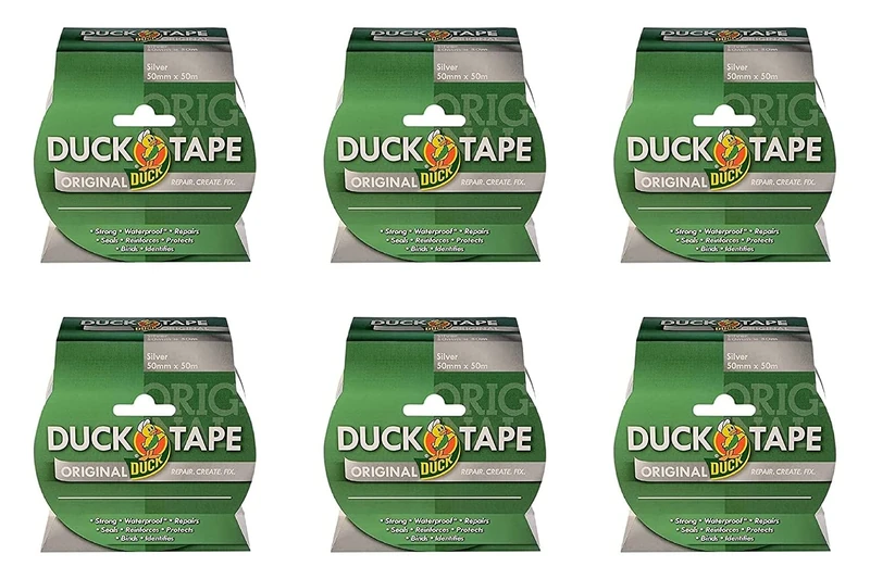 Duck Tape Original Silver, 50mm x 50m, Pack of 6