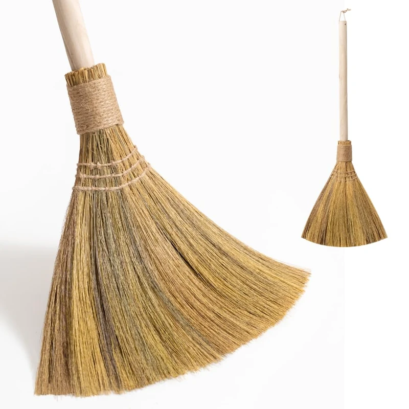 TTS For Home Natural Whisk Broom Expandable with The Natural Color Handle