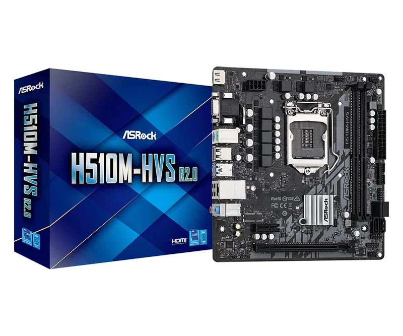 ASRock Mainboard H510M-HVS R2.0 - Micro ATX - Socket 1200 - Intel 1200