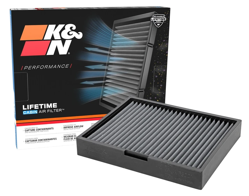 K&N Cabin Air Filter: Premium, Washable, Clean Airflow to your Cabin Air Filter Replacement: Designed For Select FORD Bronco Sport; Escape; Explorer (See product description for all vehicles), VF3021 - Image 1