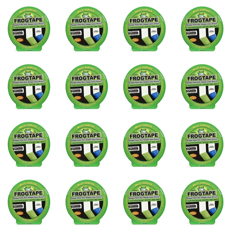 Frog Tape 155874.16 Green Multi Surface Painters Masking Tape, 36mm X 41.1m, Pack of 16