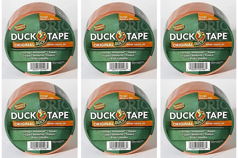 Duck Tape Original Orange, 50 mm x 25 m, Pack of 6